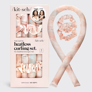 kitsch Satin Heatless Curling Set - Sunset Tie Dye