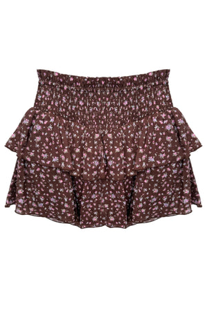 KatieJ Brooke Skirt, Chocolate Floral
