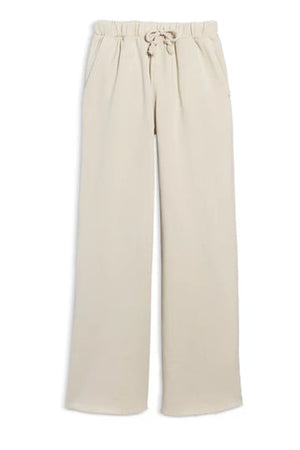 KatieJ Cody Wide Leg Lounge Pants, Ecru