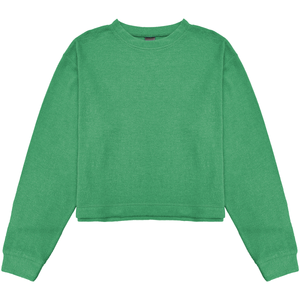 Cuddle Soft Crew Neck Sweatshirt Top, Gucci Green