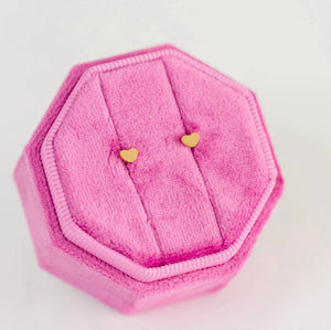 pierced Tiny Classic Heart Stud Earings
