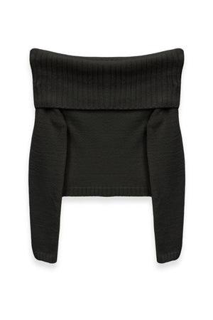 KatieJ Nikki Off-Shoulder Sweater, Black