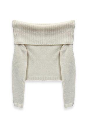 KatieJ Nikki Off-Shoulder Sweater, Cream