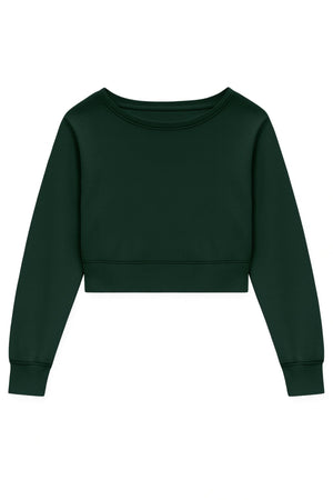 KatieJ Tween Tristan Vintage Style off Shoulder Crop Sweat Top