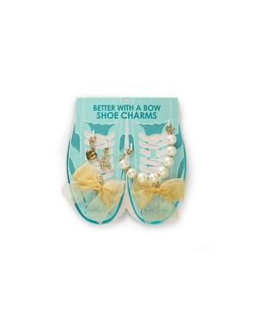 Packed Party Better With A Bow Shoe Clip Set, Teal