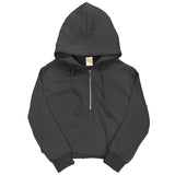 Suzette Girl's Suzette Brushed Soft Crop Half Zip Hoodie
