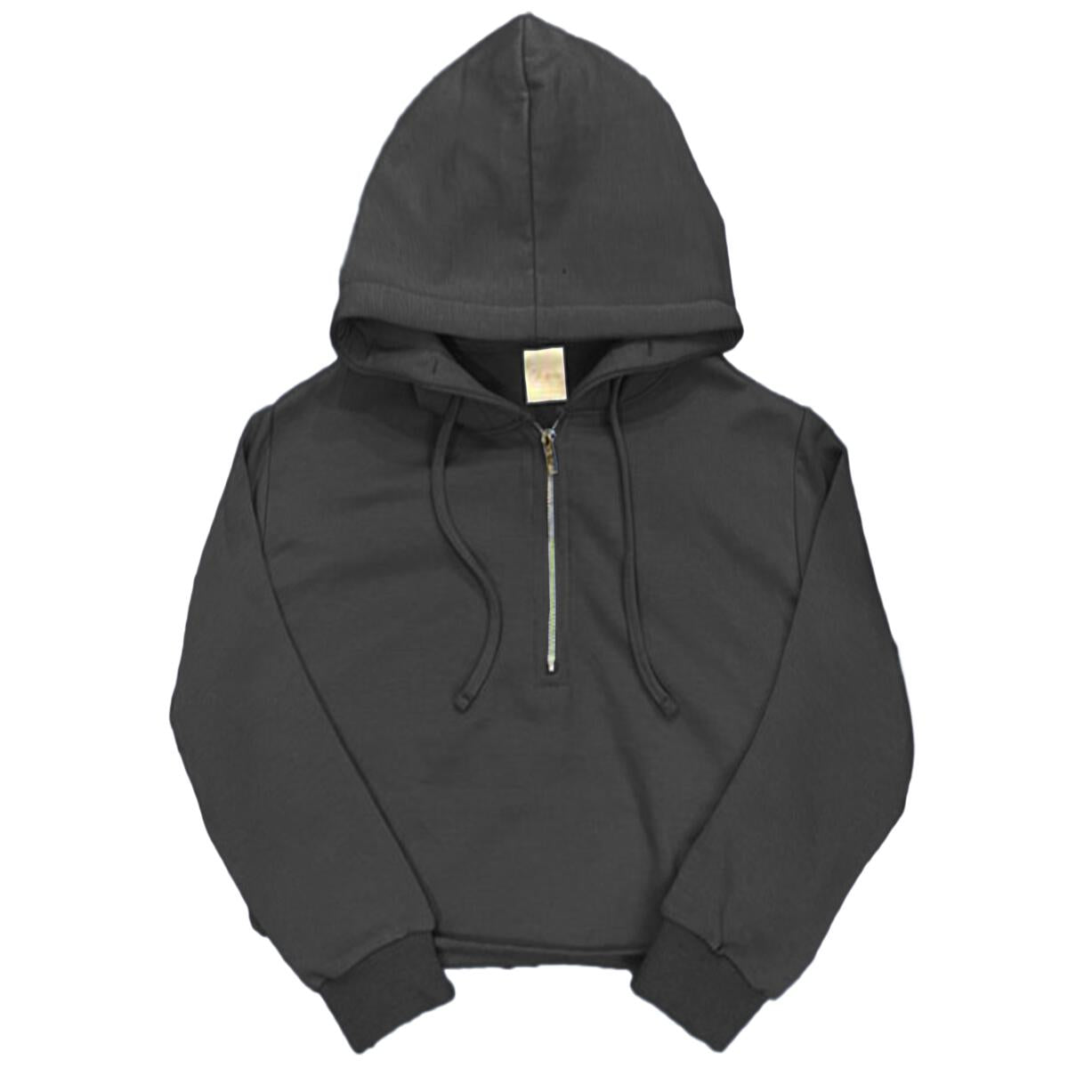 Suzette Girl's Suzette Brushed Soft Crop Half Zip Hoodie