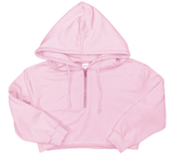 Suzette Girl's Suzette Brushed Soft Crop Half Zip Hoodie