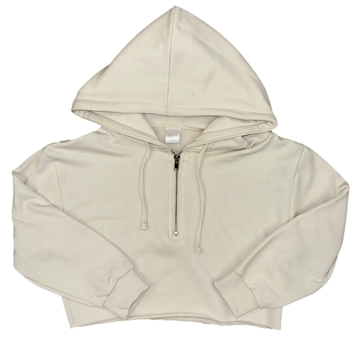 Suzette Girl's Suzette Brushed Soft Crop Half Zip Hoodie