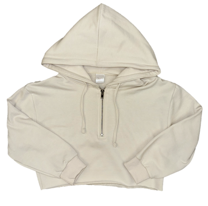 Suzette Girl's Suzette Brushed Soft Crop Half Zip Hoodie