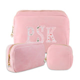 Carrying + Kind Charming Cosmetic Bags, Pink
