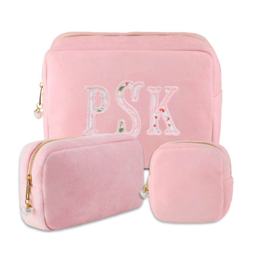 Carrying + Kind Charming Cosmetic Bags, Pink