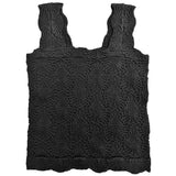 Vintage Havana Textured Seamless Tank Top, Black