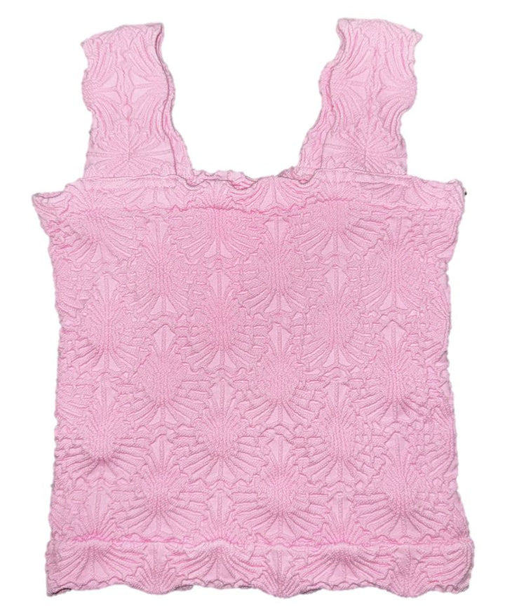 Vintage Havana Textured Seamless Tank Top, Pirouette