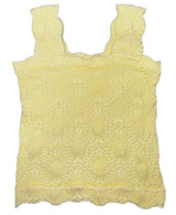 Vintage Havana Textured Seamless Tank Top, Pastel Yellow
