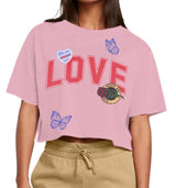 Prince Peter Valentine Patches Crop Tee