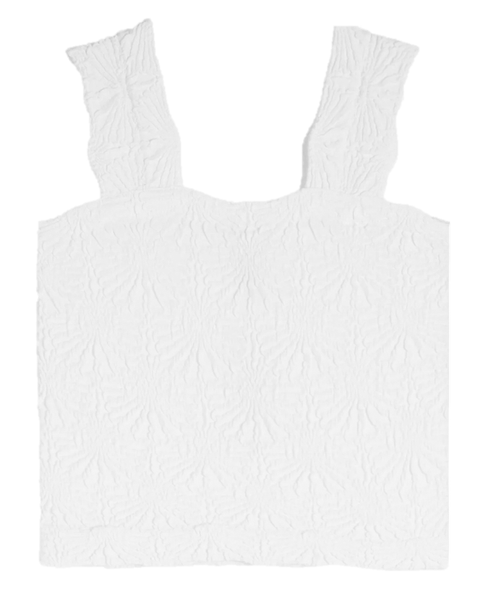 Suzzete Collection Smocking Lace Tank