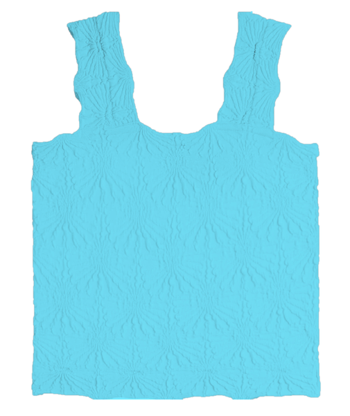 Suzzete Collection Smocking Lace Tank