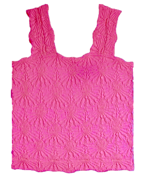 Suzzete Collection Smocking Lace Tank