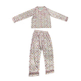 Tweenstyle By Stoopher Loungewear Set, Diamond Xmas Print, White/Pinks