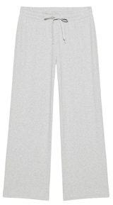 Suzette Heather Gray Ribbed Cotton Pants