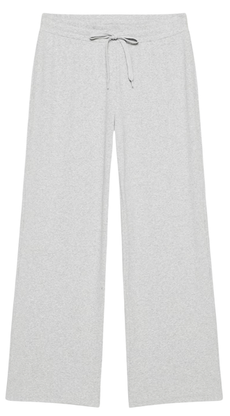Suzette Heather Gray Ribbed Cotton Pants