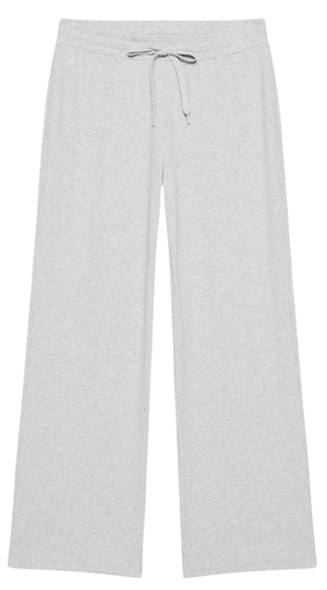 Suzette Heather Gray Ribbed Cotton Pants