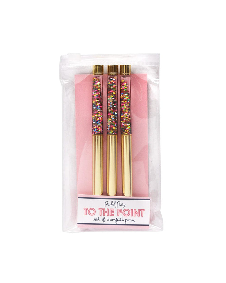 Packed Party Essentials Confetti To The Point Ballpoint Pens