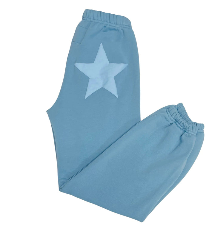KatieJ Tween Leah Puffy Graphic Oversized Sweatpants, Glacier Blue