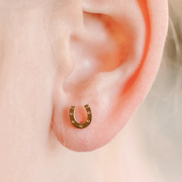 pierced Lucky You Horseshoe Earings