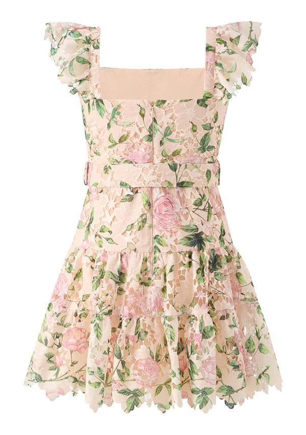 Marlo Kids Leonora Embroidered Mini Dress, Floral