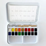 Emily Lex Watercolor Paint Set of 18 Colors with Brush