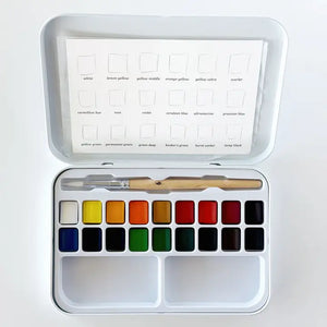Emily Lex Watercolor Paint Set of 18 Colors with Brush