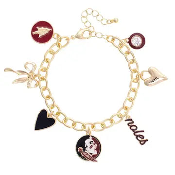 Collegiate Enamel Icons Charm Bracelet
