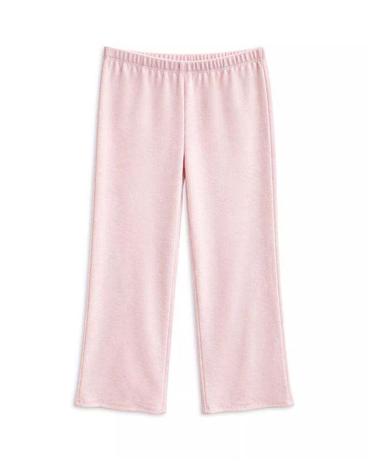 KatieJ Tucker Terry Wide Leg Pant, Baby Pink