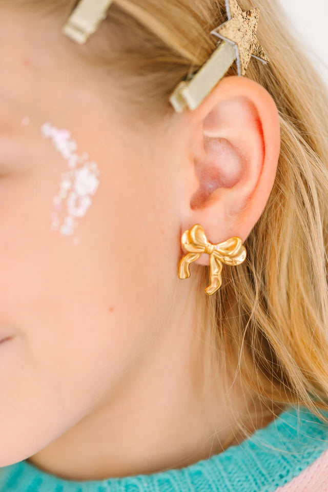pierced Jumbo Bows Earings