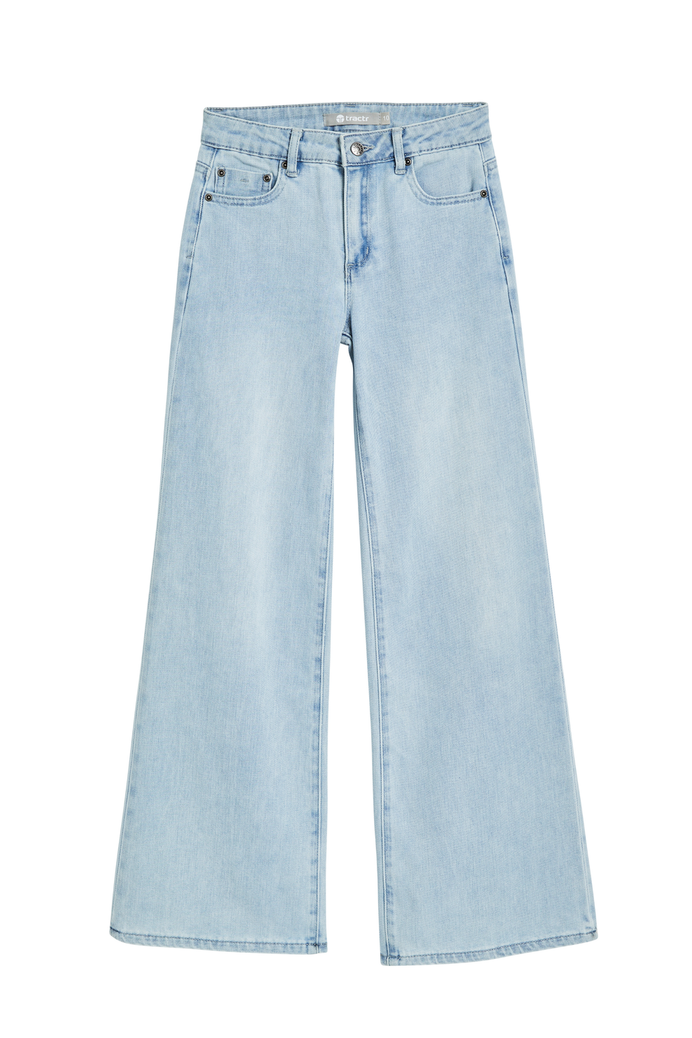 Tractr Wide Leg Pants, Light Indigo