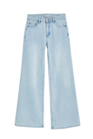 Tractr Wide Leg Pants, Light Indigo
