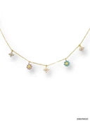 Theia Charlie Five Drop Necklace, Gold