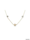 Theia Olivia Flower Stationed Necklace