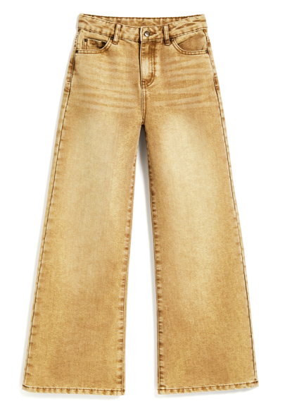 Tractr Lurex Khaki Wide Leg Pant