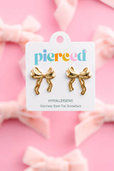 pierced Jumbo Bows Earings