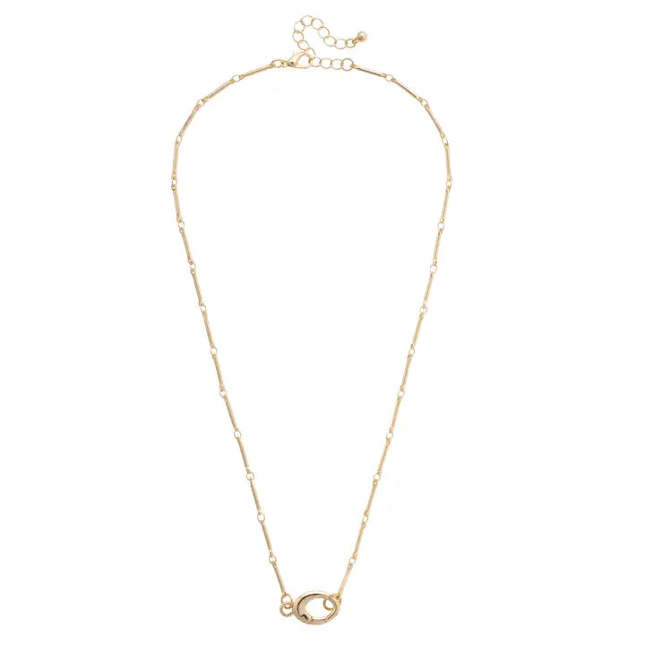 Dolly Delicate Link Charm Necklace Base, Gold