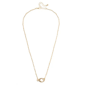 Dolly Delicate Link Charm Necklace Base, Gold