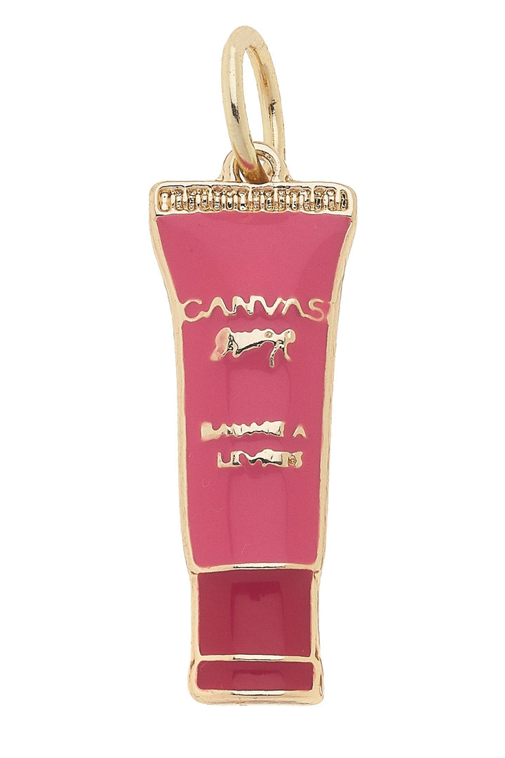Canvas Style 3-D Canvas Lip Balm Charm, Fuschia