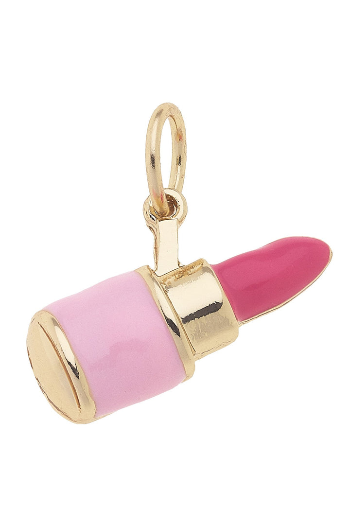 Canvas Style 3-D Lipstick Charm, Pink