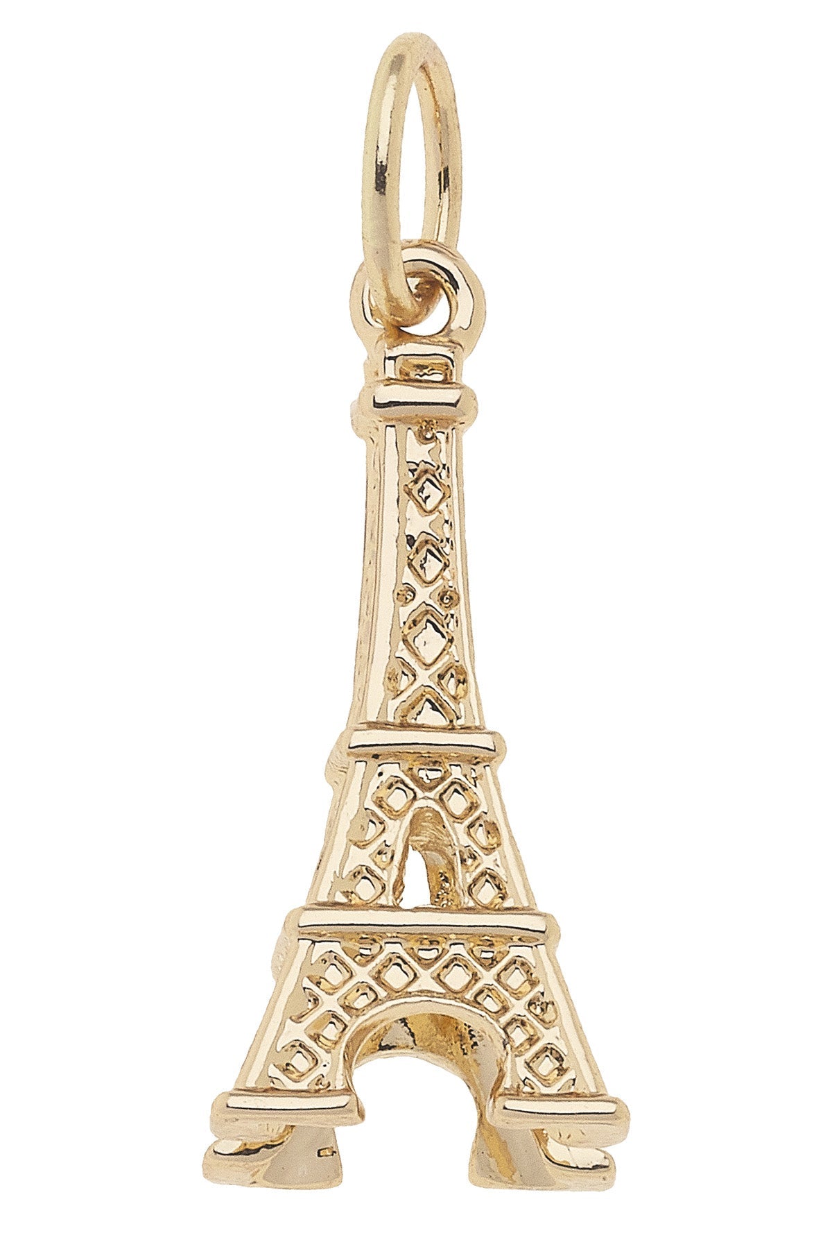 Canvas Style Eiffel Tower Charm, Shiny Gold
