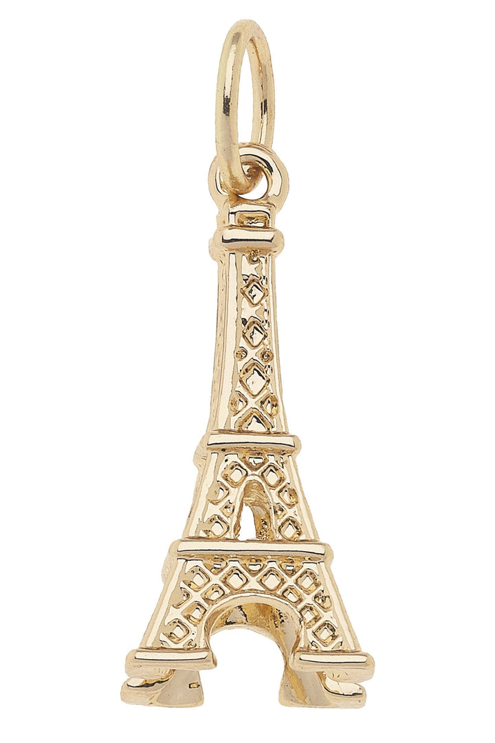 Canvas Style Eiffel Tower Charm, Shiny Gold