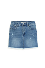 trctr Lisa Mini Fray Hem Skirt in Indigo