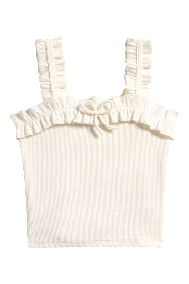 Kids' Ruffle Bow Rib Tank